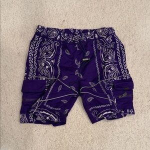 Guapi Purple bandana Men's Shorts